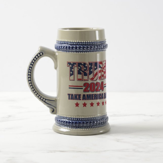 Caneca De Cerveja Trump 2024 Retire a América (Esquerda)