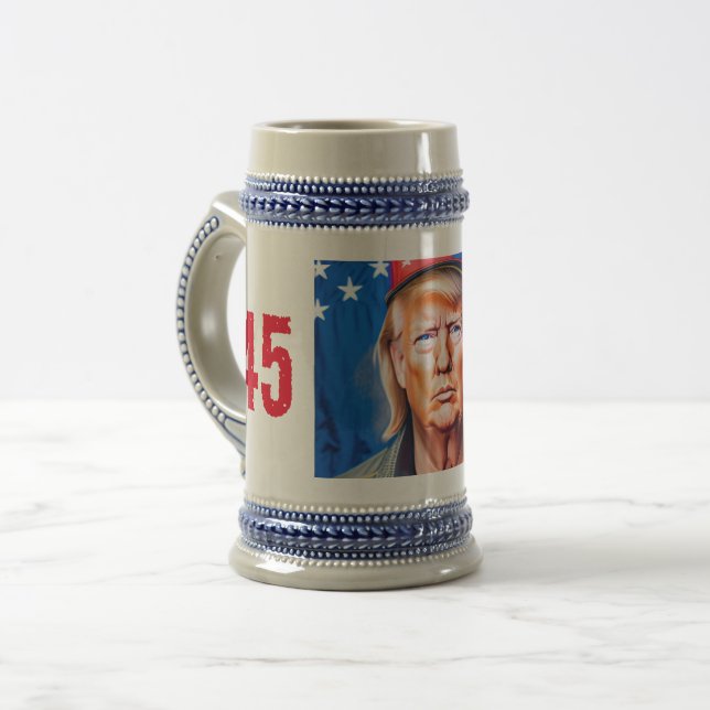 Caneca De Cerveja TRUMP 45 47 Mugs Patriot (Frente Esquerda)