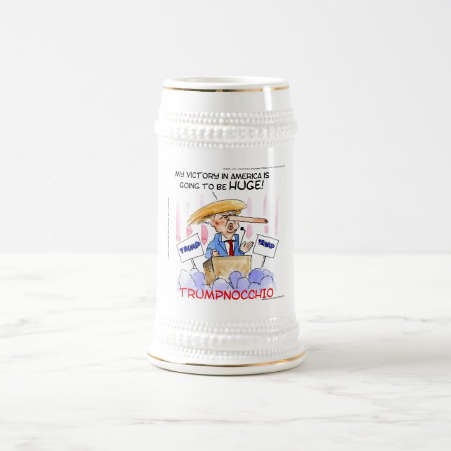 Caneca De Cerveja Trumpnocchio Funny Donald Trump Itens (Centro)