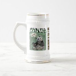 CANECA DE CERVEJA UH-HUH PANDA SCRIBBLE ART