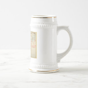 Caneca De Cerveja Um mapa autêntico de 1690 piratas (com enfeites)