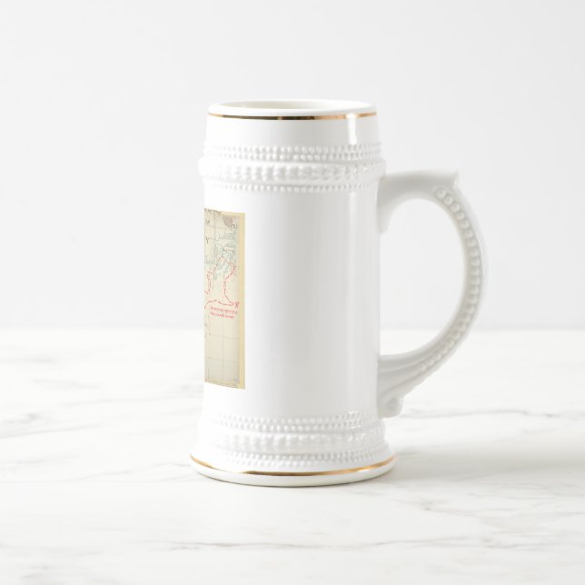 Caneca De Cerveja Um mapa autêntico de 1690 piratas (com enfeites) (Direita)