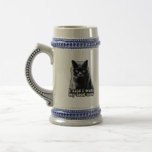 Caneca De Cerveja Um meme engraçado de gato ranzinza para donos de g