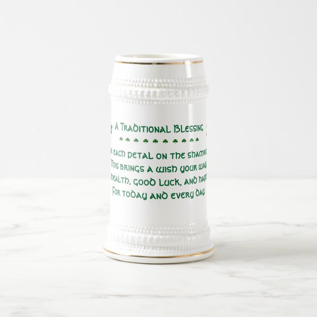 Caneca De Cerveja Uma bênção irlandesa tradicional/dia de St Patrick (Centro)