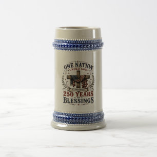Caneca De Cerveja Uma Nação Sob Deus 250 Anos de Bênçãos 