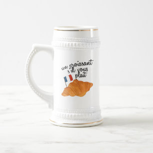 Caneca De Cerveja Un Croissant S'il Vous Plait - Comida Francesa
