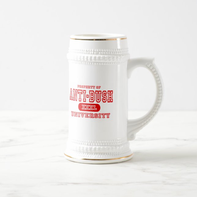 Caneca De Cerveja Universidade de Anti-Bush (Direita)