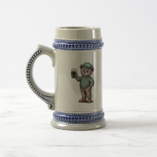 Caneca De Cerveja Ursa Teddy Fofa Segurando Cerveja