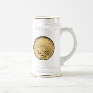 CANECA DE CERVEJA US$ 10 PIECE DOURADA