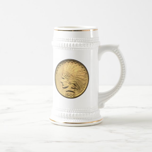 CANECA DE CERVEJA US$ 10 PIECE DOURADA (Direita)