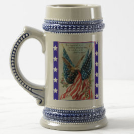 Caneca De Cerveja USA Eagle Fourth of July Patriotic Flag