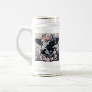 Caneca De Cerveja Vacas Holstein Flores Fazenda Casa de Campo Person