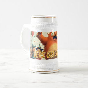 Caneca De Cerveja Vamos Ficar Assustadores – Diversão de Festa de Mo