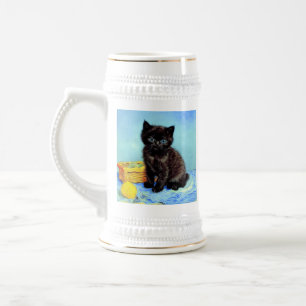 Caneca De Cerveja Van Gogh Black Kitten com Yarn