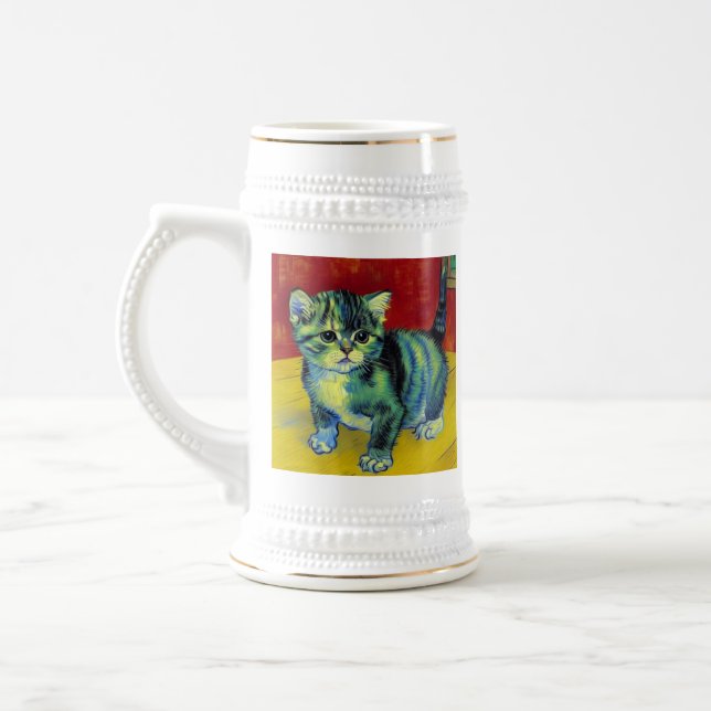 Caneca De Cerveja Van Gogh Tabby Cat (Esquerda)