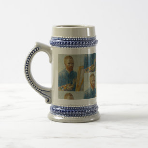 Caneca De Cerveja Van Gogh Vintage Autorretrato como Pintor