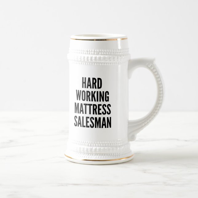 Caneca De Cerveja Vendedor de Matrizes de Trabalho do duro (Direita)