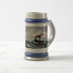 Caneca De Cerveja Verão Viking na Costa da Gronelândia Por Volta do