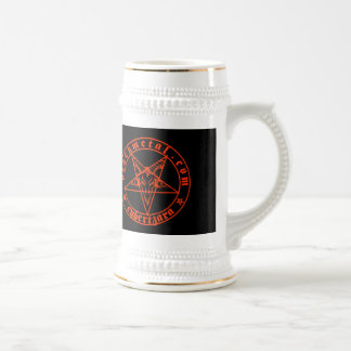 Caneca de cerveja vermelha da cerveja de Baphomet