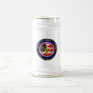 Caneca De Cerveja Veterano do Exército Cyber Corps   