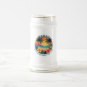 Caneca De Cerveja Viagem de Família Férias Tropicais Havaí Retrô Per