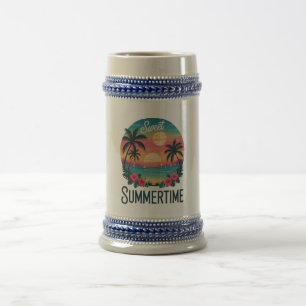Caneca De Cerveja Viagem de Verão na Praia