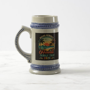 Caneca De Cerveja Viagem Familiar ao Havaí Pôr do Sol Tropical 2026