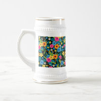 Vibrantes Flores Ditsy Padrão Floral Design-43785
