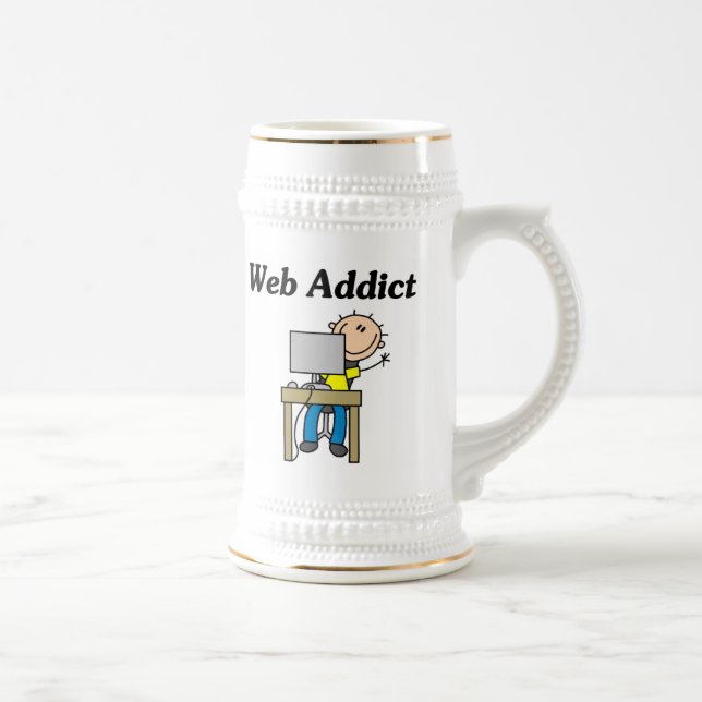 Caneca De Cerveja Viciado em Internet (Direita)