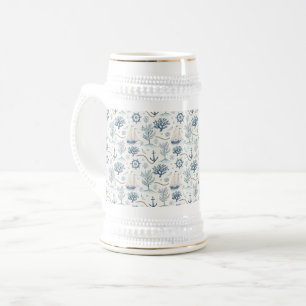 Caneca De Cerveja Vida Costeira Oceanos Azuis