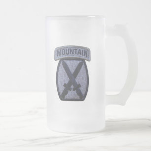 Caneca De Cerveja Vidro Jateado 10ª divisão montanhosa do tm veteranos de forte ta