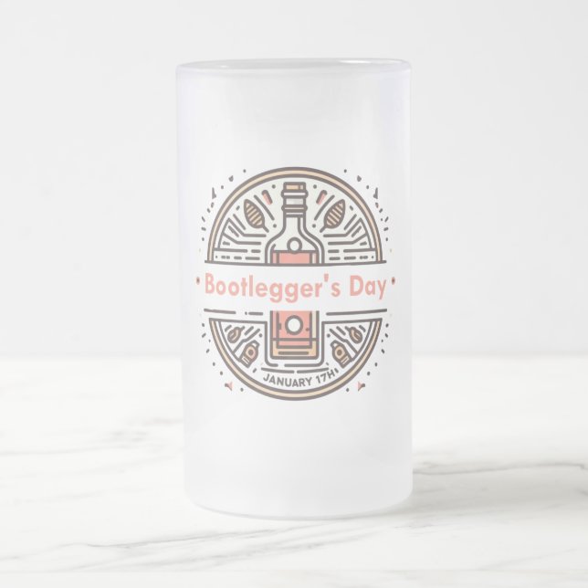 Caneca De Cerveja Vidro Jateado 17 de janeiro - Dia do Bootlegger (Centro)