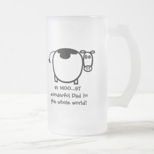 Caneca De Cerveja Vidro Jateado #1 Moo...rua Pai Maravilhoso - Personalizado