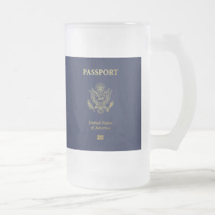 Caneca De Cerveja Vidro Jateado [200] Cobrir Americano de Passaportes