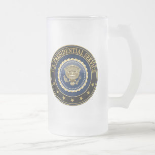 Caneca De Cerveja Vidro Jateado [200] Especial de Crachá de Serviços Presidencia