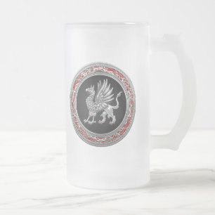 Caneca De Cerveja Vidro Jateado [200] Silver Griffin Sagrado