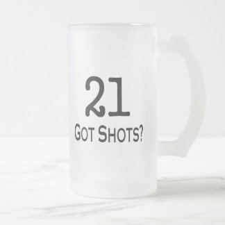 Caneca De Cerveja Vidro Jateado 21 obteve tiros