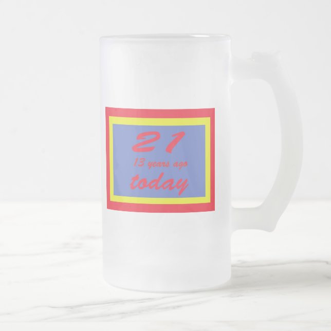 Caneca De Cerveja Vidro Jateado 34 anos (Direita)