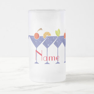 Caneca De Cerveja Vidro Jateado 3 Cocktails Martini Thunder_Cove