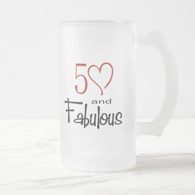 Caneca De Cerveja Vidro Jateado 50 e Fabuloso (Direita)