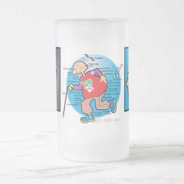 Caneca De Cerveja Vidro Jateado ' 59er aposentado? Não mim (Centro)