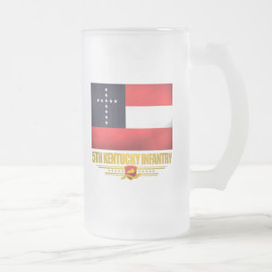 Caneca De Cerveja Vidro Jateado 5o Infantaria de Kentucky