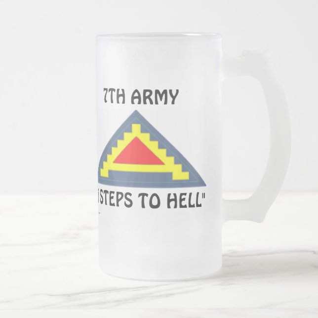 Caneca De Cerveja Vidro Jateado 7o Exército frm/1 (Direita)