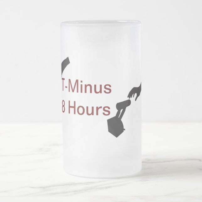 Caneca De Cerveja Vidro Jateado 8 horas de garrafa a estrangular (Centro)