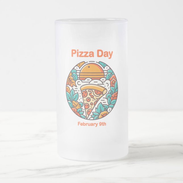 Caneca De Cerveja Vidro Jateado 9 de fevereiro - Dia da Pizza (Centro)