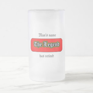Caneca De Cerveja Vidro Jateado A lenda se aposentou