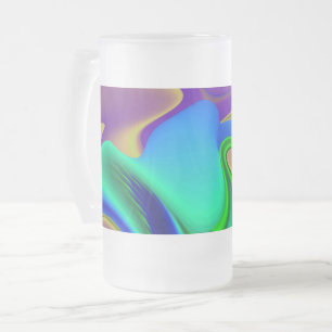 Caneca De Cerveja Vidro Jateado A Mágica do Verão, Abstrato 3D Art