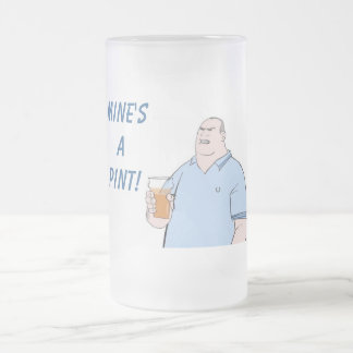 Caneca De Cerveja Vidro Jateado a pinta da mina um