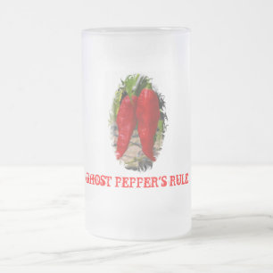 Caneca De Cerveja Vidro Jateado A regra da pimenta do fantasma