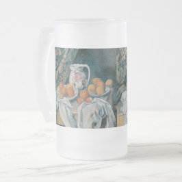 Caneca De Cerveja Vidro Jateado A vida eterna com uma cortina por Paul Cezanne